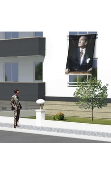 Göğe Bakan Mustafa Kemal Atatürk Cephe Poster Bayrak 150x225cm 1 Göğe Bakan Mustafa Kemal Atatürk Cephe Poster Bayrak 150x225cm 1