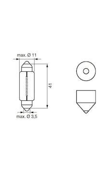 12v 10w Sofıt Ampül Uzun Osram 6411 1 12v 10w Sofıt Ampül Uzun Osram 6411 1