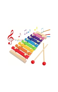 Eğitici Ahşap Ksilofon 8 Tonlu Renkli Müzik Oyuncağı Eğitici Ahşap Ksilofon 8 Tonlu Renkli Müzik Oyuncağı