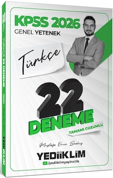 Yediiklim Yayınları 2026 Kpss Genel Yetenek Türkçe Tamamı Çözümlü 22 Deneme Sınavı Yediiklim Yayınları 2026 Kpss Genel Yetenek Türkçe Tamamı Çözümlü 22 Deneme Sınavı