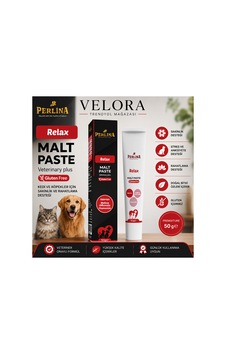 Perlina Relax Malt Paste 50 Gr Kedi Ve Köpekler İçin Sakinlik, Rahatlama Ve Stres Desteği Gluten Free Veteriner Plus - 885808133