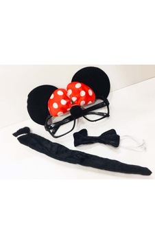 Minnie Mouse Gözlüğü Papyonu Kuyruğu Seti Diğer Minnie Mouse Gözlüğü Papyonu Kuyruğu Seti Diğer