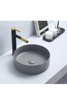 Puroser Titus Matt Grey Tezgah Üstü Çanak Lavabo Puroser Titus Matt Grey Tezgah Üstü Çanak Lavabo