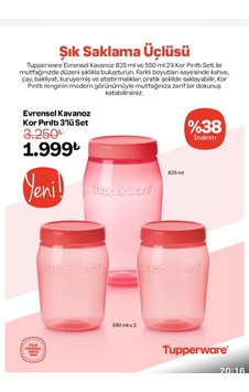 Evrensel Kavanoz Set 2adet 550 Ml 1 Adet 825 Ml Kırmızı