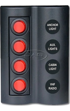 Bfy 4'Lü Switch Panel Işıklı Ve Otomatik Sigortalı
