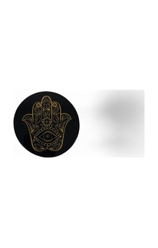 Hamsa Desenli Obsidyen Disk Hamsa Desenli Obsidyen Disk