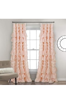 Lush Decor Kemmy Perde Fırfırlı, Dokulu Salaş Şık Stil Pencere Paneli Oturma Odası, Yemek Odası, Yatak Odası İçin Tek , 213 X 132 Cm, Kırmızı 50 x 22 Lush Decor Kemmy Perde Fırfırlı, Dokulu Salaş Şık Stil Pencere Paneli Oturma Odası, Yemek Odası, Yatak Odası İçin Tek , 213 X 132 Cm, Kırmızı 50 x 22