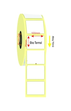 70x100 Eko Termal Barkod Etiket 1 Rulo 250 Sarım 70x100 Eko Termal Barkod Etiket 1 Rulo 250 Sarım