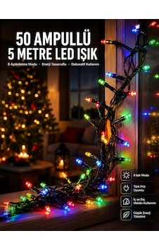 Mey İthalat Karışık Renk Pilli Led Işık Çok Fonksiyonlu Enerji Tasarruflu 5 Metre Mey İthalat Karışık Renk Pilli Led Işık Çok Fonksiyonlu Enerji Tasarruflu 5 Metre