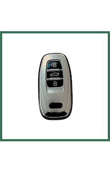 En-cag Audi A4-a5-a6-a7-q5-q7 Sustasız Uyumlu Silikon Oto Anahtar Kumanda Kabı Kılıf Gri Bss