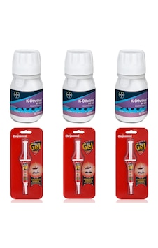 Bayer K-othrine Sc 50 Genel Haşere İlacı 3 x 50 ML + Chrysamed Fibron 3 x 3'lü Bayer K-othrine Sc 50 Genel Haşere İlacı 3 x 50 ML + Chrysamed Fibron 3 x 3'lü