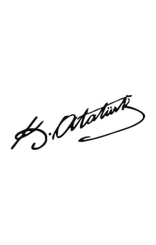 Mustafa Kemal Atatürk Imzalı Araba Oto Stickeri Mustafa Kemal Atatürk Imzalı Araba Oto Stickeri