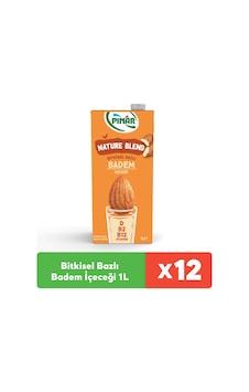 Nature Blend Bitkisel Bazlı Badem İçeceği 1 L Vegan Laktozsuz X 12 Adet Nature Blend Bitkisel Bazlı Badem İçeceği 1 L Vegan Laktozsuz X 12 Adet