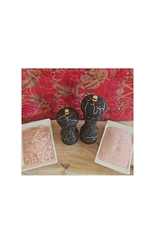 Tuz&baharat Öğütücü Mermer Desen Siyah Set Siyah Tuz&baharat Öğütücü Mermer Desen Siyah Set Siyah