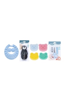 Bebek Banyo Seti Banyo Şapkası+banyo Derecesi+banyo Süngeri+tırnak Makas Seti Mavi Siyah Bebek Banyo Seti Banyo Şapkası+banyo Derecesi+banyo Süngeri+tırnak Makas Seti Mavi Siyah