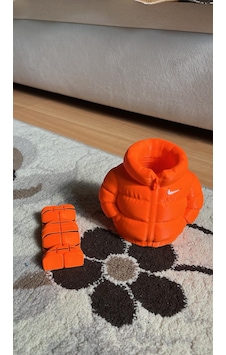 3d Baskı Kalemlik Ve Stres Küpü Seti Turuncu 3d Baskı Kalemlik Ve Stres Küpü Seti Turuncu