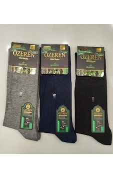 Özeren Bambu Erkek Çorabı Dikişsiz Kışlık Lüks 12 Çift Öz4834 Asorti