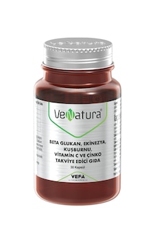 Venatura Beta Glukan. Ekinezya. Kuşburnu. Vitamin C. Çinko 30 Kap