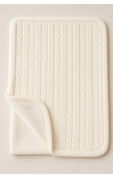 Almira Bebek Unisex Örgü Detaylı İçi Welsoft Bebek Battaniyesi Krem Standart Almira Bebek Unisex Örgü Detaylı İçi Welsoft Bebek Battaniyesi Krem Standart