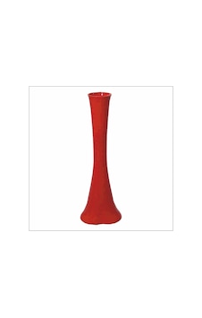 Uzun Konik 60 Cm Kırmızı Dengeli Devrilmez Sızdırmaz Cam Vazo