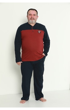 Erkek Büyük Beden Pijama Takımı Tampap 1764- Bordo Erkek Büyük Beden Pijama Takımı Tampap 1764- Bordo