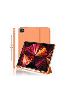 Apple Uyumlu iPad Pro 12.9 Inç 5. Ve 6. Nesil 2021 / 2022 Kalem Bölmeli Uyku Modlu Standlı Silikon Kılıf Kılıf Apple Uyumlu iPad Pro 12.9 Inç 5. Ve 6. Nesil 2021 / 2022 Kalem Bölmeli Uyku Modlu Standlı Silikon Kılıf Kılıf