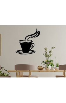 Bk Home Kahve Fincanı Tasarımlı Duvar Sticker-1 Bk Home Kahve Fincanı Tasarımlı Duvar Sticker-1