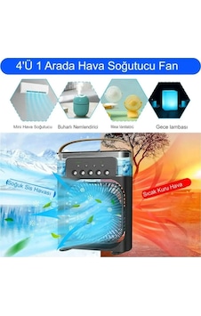 Portatif Hava Nemlendirici Işıklı Aroma Terapi Fan Masaüstü 5 Spray Oda Nemlendiricisi Portatif Hava Nemlendirici Işıklı Aroma Terapi Fan Masaüstü 5 Spray Oda Nemlendiricisi