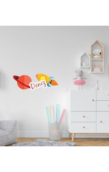 Kişiye Özel Uzay Aracı Tasarımlı Çocuk Odası Duvar Sticker-1 Kişiye Özel Uzay Aracı Tasarımlı Çocuk Odası Duvar Sticker-1
