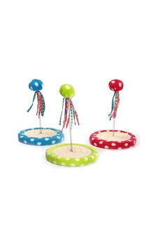 Beeztees Kedi Oyuncağı, Yaylanabilir Kuyruklu Peluş Top, Çeşitli Renklerde, 18,5x18,5x26cm