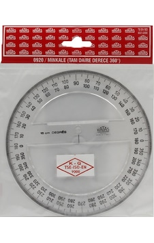 Hatas 0920 Minkale Plastik 360 Derece 15 CM Şeffaf Hatas 0920 Minkale Plastik 360 Derece 15 CM Şeffaf