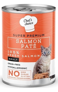 Chef's Choice Tahılsız Somonlu Ezme Kedi Konservesi 400 G Chef's Choice Tahılsız Somonlu Ezme Kedi Konservesi 400 G
