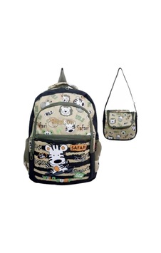 Kids Safari Temalı İlkokul Çantası Ve Beslenme Çantalı 2 Li Set Çok Renkli Kids Safari Temalı İlkokul Çantası Ve Beslenme Çantalı 2 Li Set Çok Renkli
