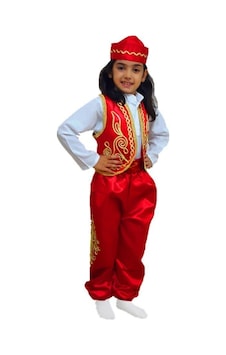 Beyzade Kostüm Folklor Kıyafeti Kırmızı
