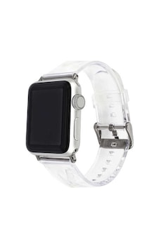 Apple Uyumlu Watch 44mm KRD-13 Şeffaf Silikon Kordon Renksiz Apple Uyumlu Watch 44mm KRD-13 Şeffaf Silikon Kordon Renksiz