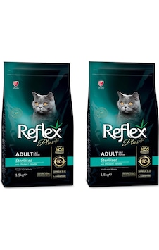 Reflex Plus Tavuklu Sterilised Yetişkin Kedi Maması 2 x 1500 G Reflex Plus Tavuklu Sterilised Yetişkin Kedi Maması 2 x 1500 G