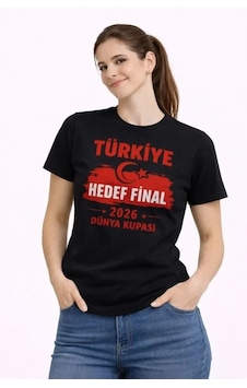 Valensdesign Türkiye Baskılı Tişört Ay Yıldız 2026 Dünya Kupası Taraftar Forma T-shirt - Siyah Valensdesign Türkiye Baskılı Tişört Ay Yıldız 2026 Dünya Kupası Taraftar Forma T-shirt - Siyah