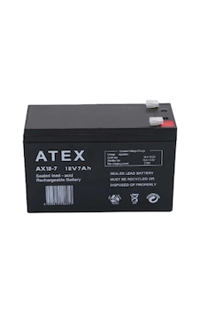 Atex Ax12-7 12v 7ah Bakımsız Kuru Akü Atex Ax12-7 12v 7ah Bakımsız Kuru Akü