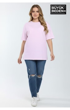 Superlife Büyük Beden Kadın Basic Tişört Pamuklu Düz T-shirt 3xl-6xl Spr26btsk510 Pembe Superlife Büyük Beden Kadın Basic Tişört Pamuklu Düz T-shirt 3xl-6xl Spr26btsk510 Pembe