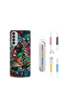 Oppo Reno 4 Pro Kılıf Kablo Koruyuculu Bass 1886 Siyah Oppo Reno 4 Pro Kılıf Kablo Koruyuculu Bass 1886 Siyah