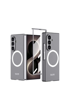 Samsung Galaxy Uyumlu Z Fold 8 Ultra Kılıf Wireless Şarj Özellikli Zore Kıpta M-safe Kapak Gri Samsung Galaxy Uyumlu Z Fold 8 Ultra Kılıf Wireless Şarj Özellikli Zore Kıpta M-safe Kapak Gri