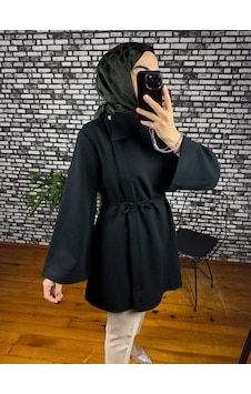 Nurivastore Dora Ceket Bağlama Detaylı Siyah