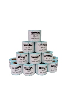 40X30 LAMİNE TERMAL ETİKET 1.KALİTE TOPLAM 12 RULO