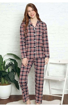 Alimer Kadın Kareli U Kol Likralı Kışlık Pijama Takımı Edy2699uk Çok Renkli Alimer Kadın Kareli U Kol Likralı Kışlık Pijama Takımı Edy2699uk Çok Renkli