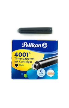 Pelikan 4001 Siyah Dolmakalem Kartuşu Küçük Boy 6'lı Paket Pelikan 4001 Siyah Dolmakalem Kartuşu Küçük Boy 6'lı Paket