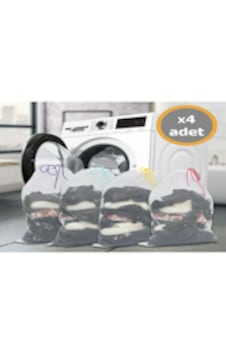 4 Adet Ultra Lüx Çamaşır Yıkama Filesi Renkli Ipli 40x60 Cm Çok Renkli 4 Adet Ultra Lüx Çamaşır Yıkama Filesi Renkli Ipli 40x60 Cm Çok Renkli