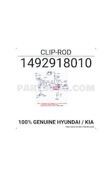 H100 Mın 93 Kapı Kilit Klipsi Oem No:1492918010