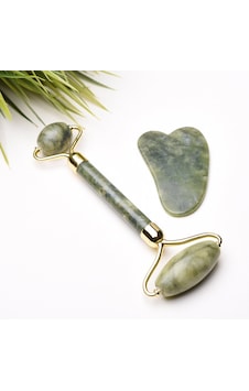 Yeşim Jade Roller ve Yeşim Kalp Gua Sha Masaj Taşı Premium Set Yeşim Jade Roller ve Yeşim Kalp Gua Sha Masaj Taşı Premium Set