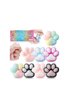 Kedi Patisi Taba Jel Sukuşi - Squishy Tüylü Oyuncak Pati 7 Cm.