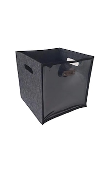 Şeffaf Ön Yüzlü Keçe Saklama Kutusu Kulplu, Katlanabilir, Çok Amaçlı Organizer - 32 X 32 X 32 Cm Siyah Şeffaf Ön Yüzlü Keçe Saklama Kutusu Kulplu, Katlanabilir, Çok Amaçlı Organizer - 32 X 32 X 32 Cm Siyah